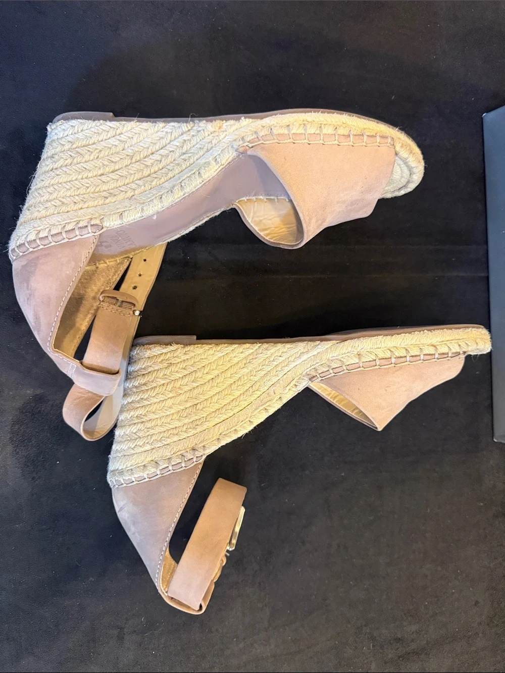 Women’s Neutral Suede Espadrille Sandals with Ankle Strap
